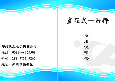 直顯式電子吊秤使用說明書